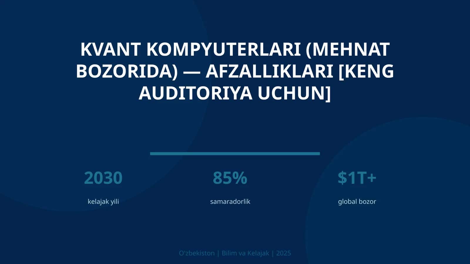 Kvant kompyuterlari (mehnat bozorida) — afzalliklari [keng auditoriya uchun]