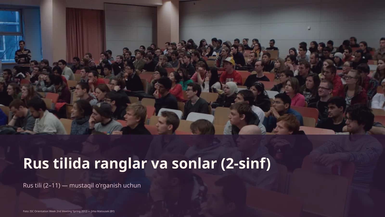 Rus tilida ranglar va sonlar (2-sinf)