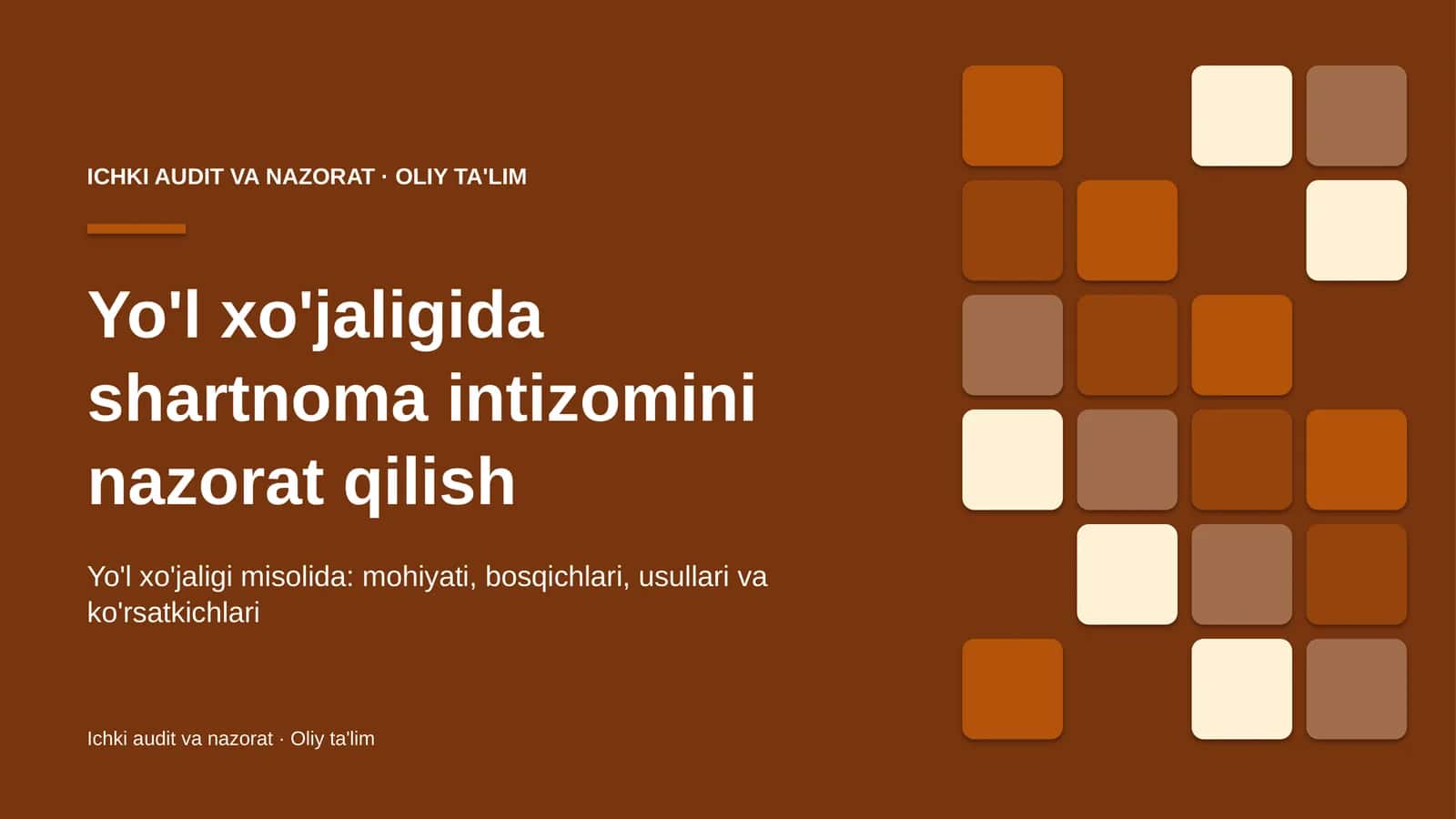 yo'l xo'jaligida shartnoma intizomini nazorat qilish 1053
