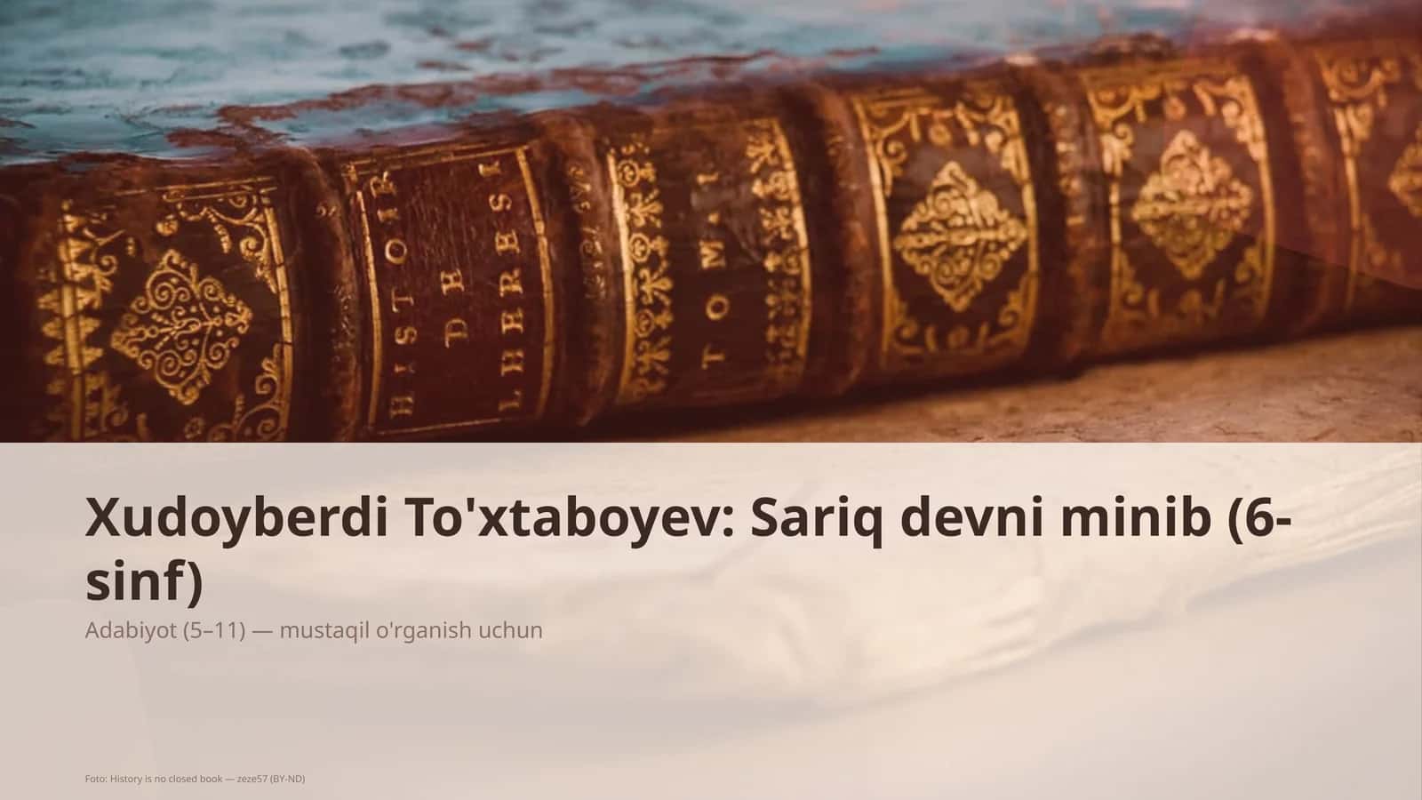 Xudoyberdi To'xtaboyev: Sariq devni minib (6-sinf)