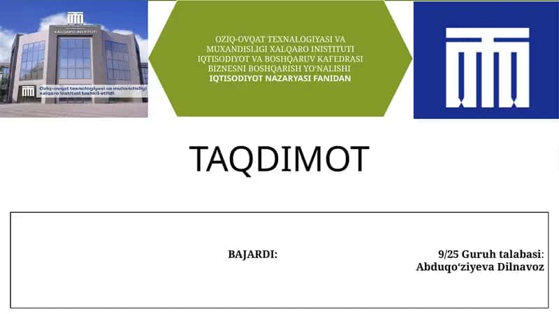 Oziq-ovqat texnalogiyasi va muhandisligi xalqaro instituti