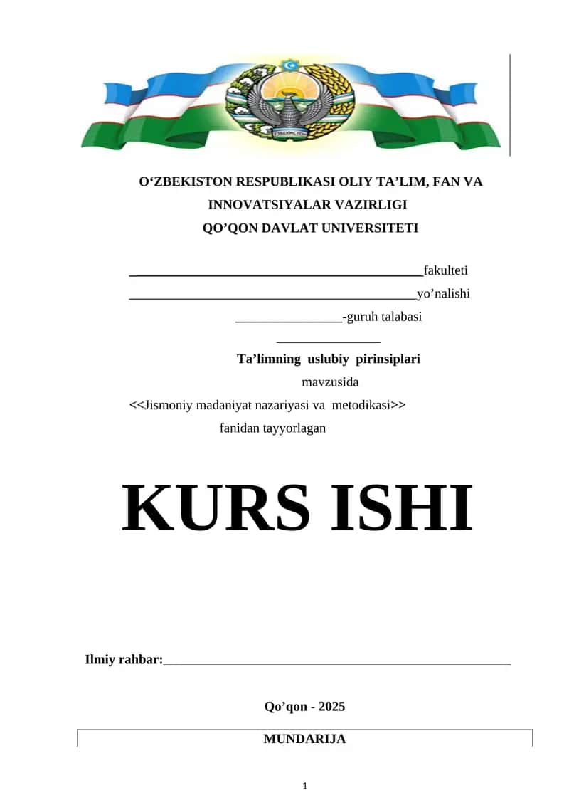 Ta’limning uslubiy pirinsiplari
