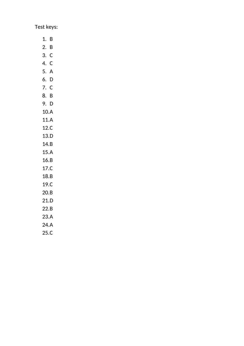 Test keys