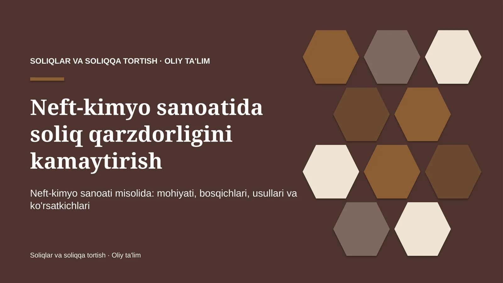 neft kimyo sanoatida soliq qarzdorligini kamaytirish 1860