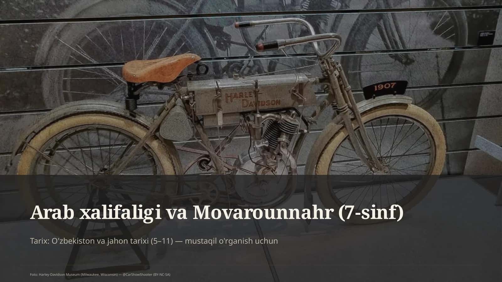 Arab xalifaligi va Movarounnahr (7-sinf)