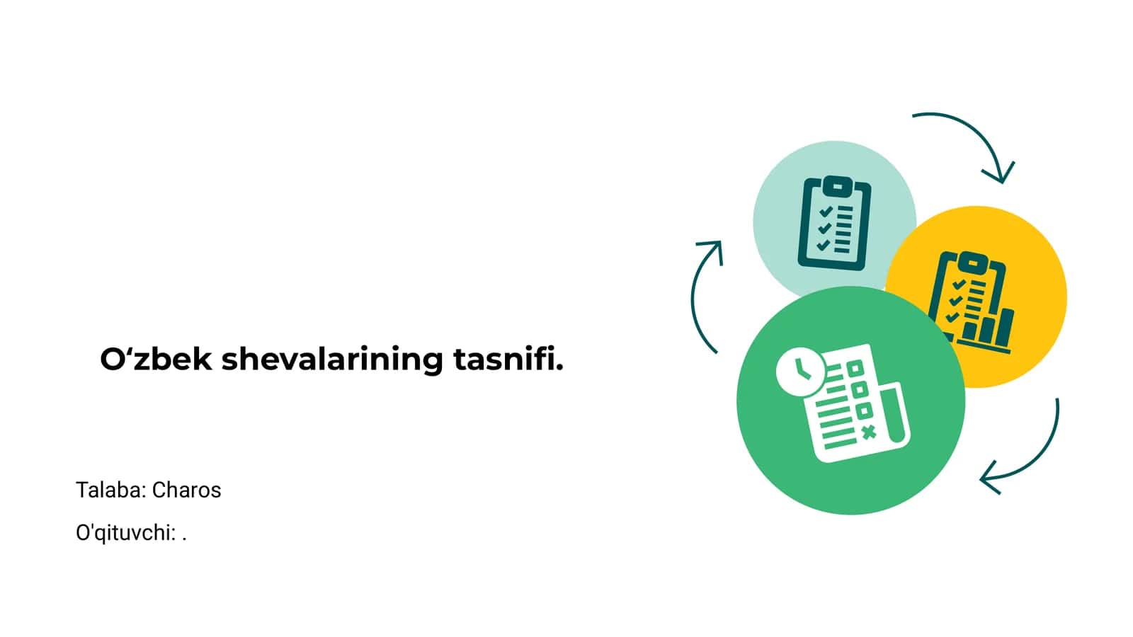 Oʻzbek shevalarining tasnifi