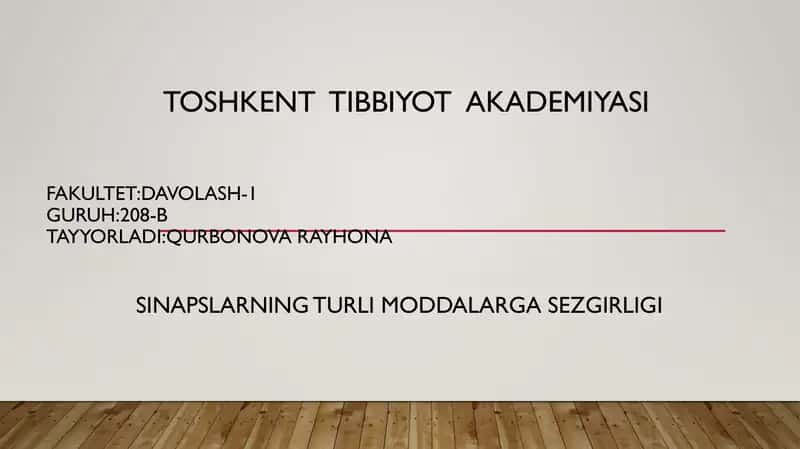 Sinapslar turlari va ularning xususiyatlari