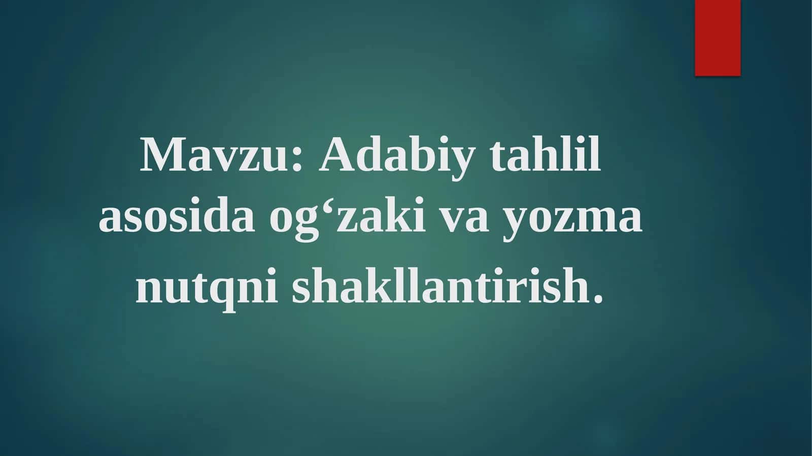Adabiy tahlil