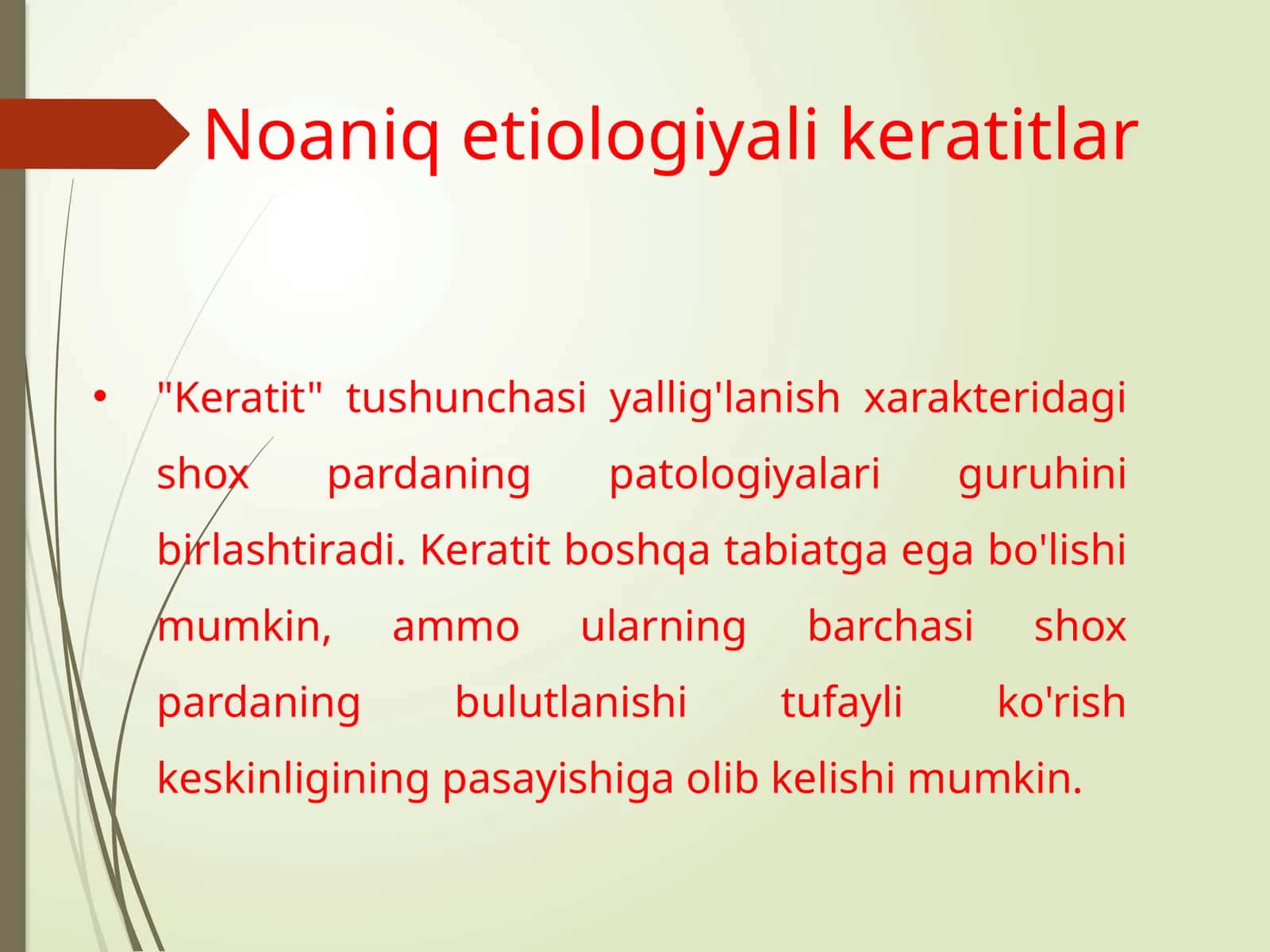Noaniqetiologiyalikeratitlar