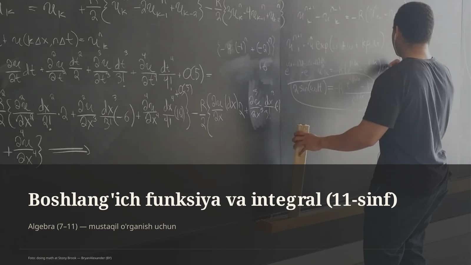 Boshlang'ich funksiya va integral (11-sinf)