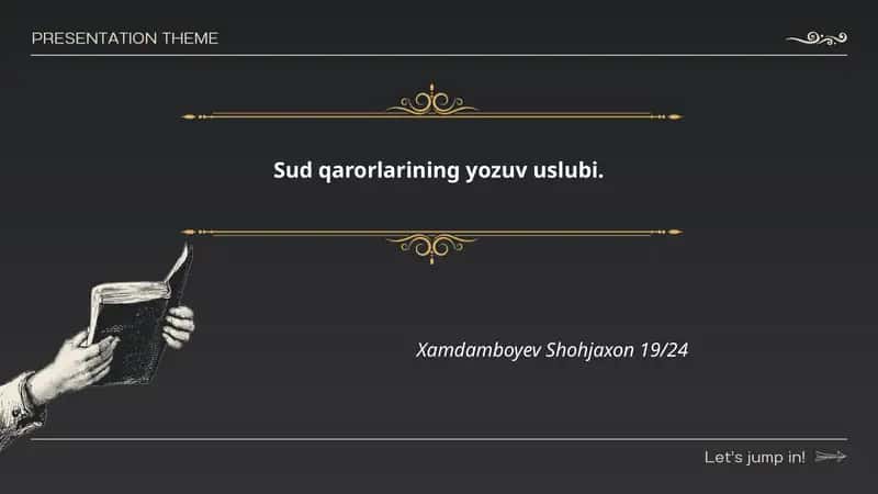 Yozuv uslubining o'ziga xos xususiyatlari