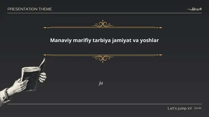 Manaviy marifiy tarbiya jamiyat va yoshlar
