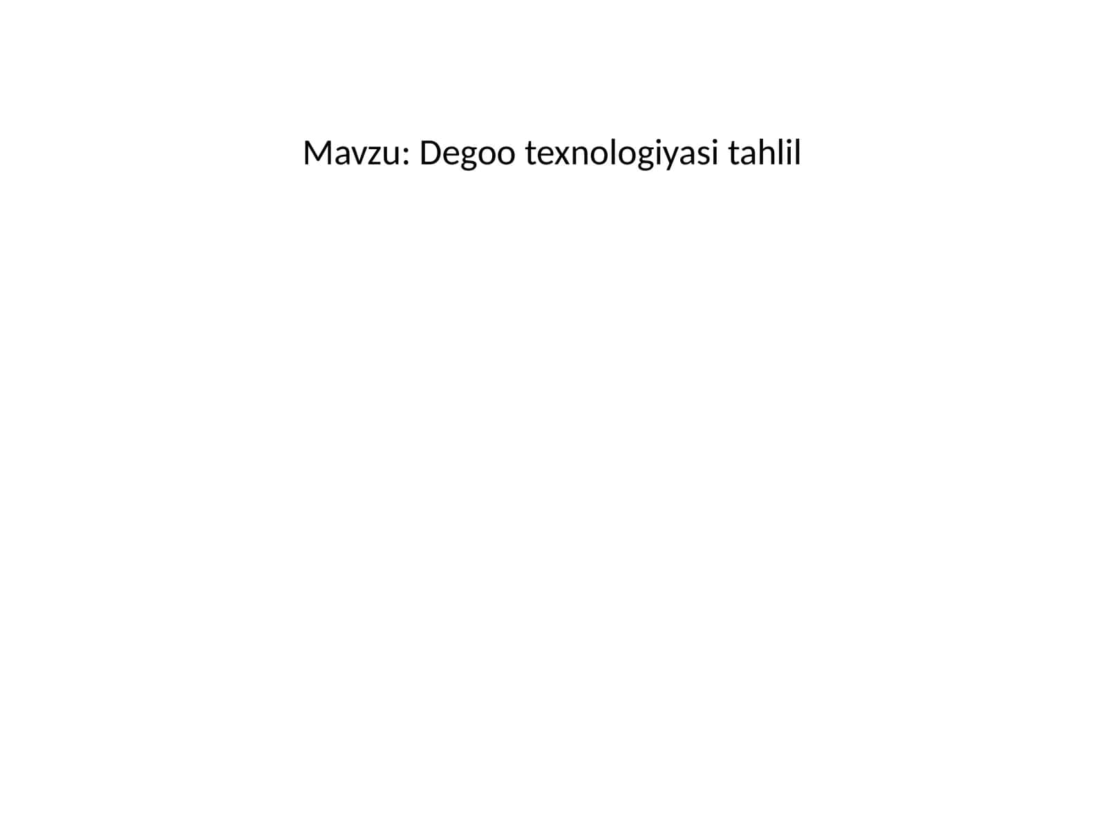 Degoo   texnologiyasi  tahlil
