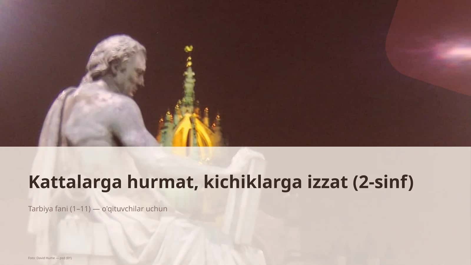 Kattalarga hurmat, kichiklarga izzat (2-sinf)