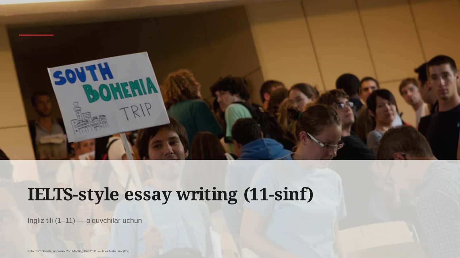 IELTS-style essay writing (11-sinf)