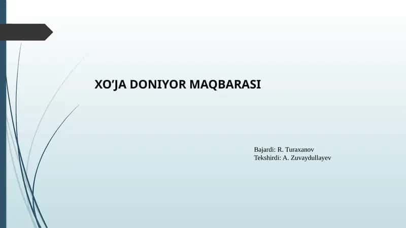 XO’JA DONIYOR MAQBARASI
