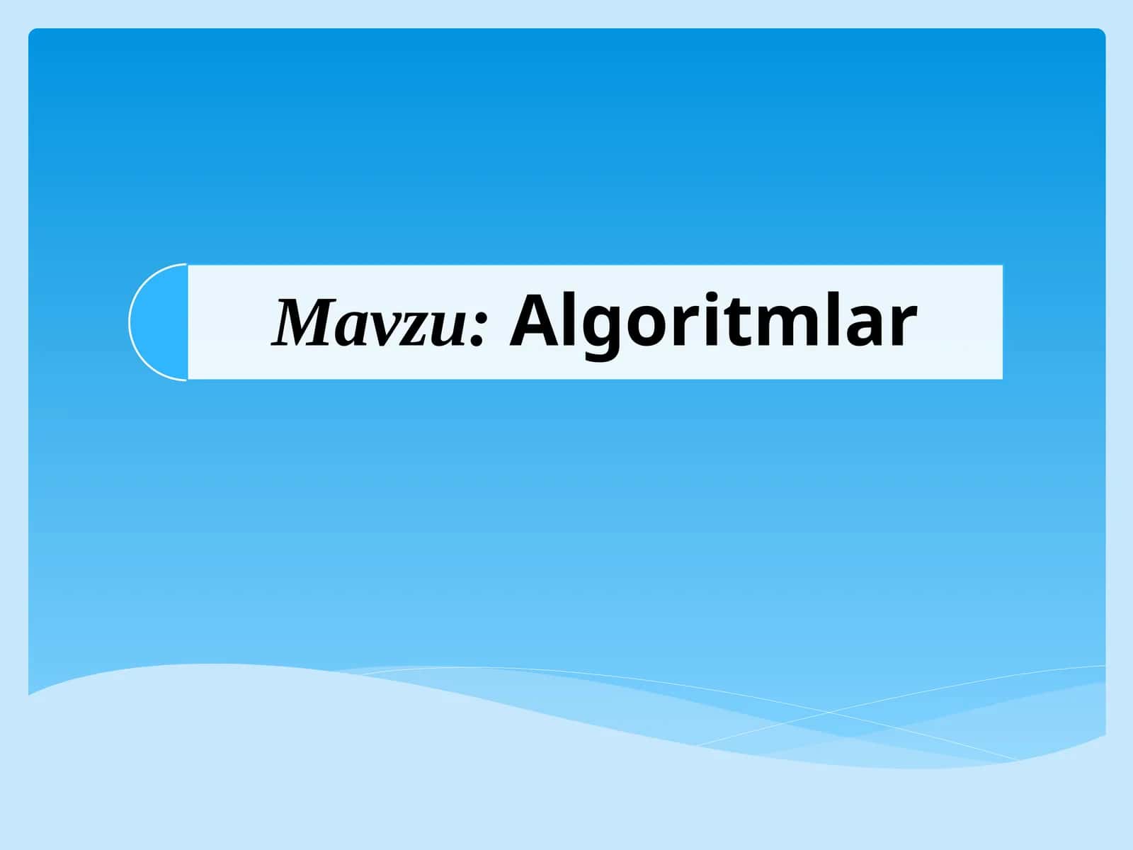 Algoritm