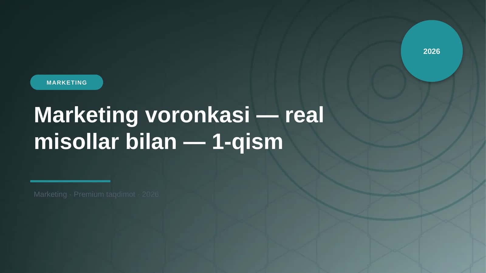Marketing voronkasi — real misollar bilan — 1-qism