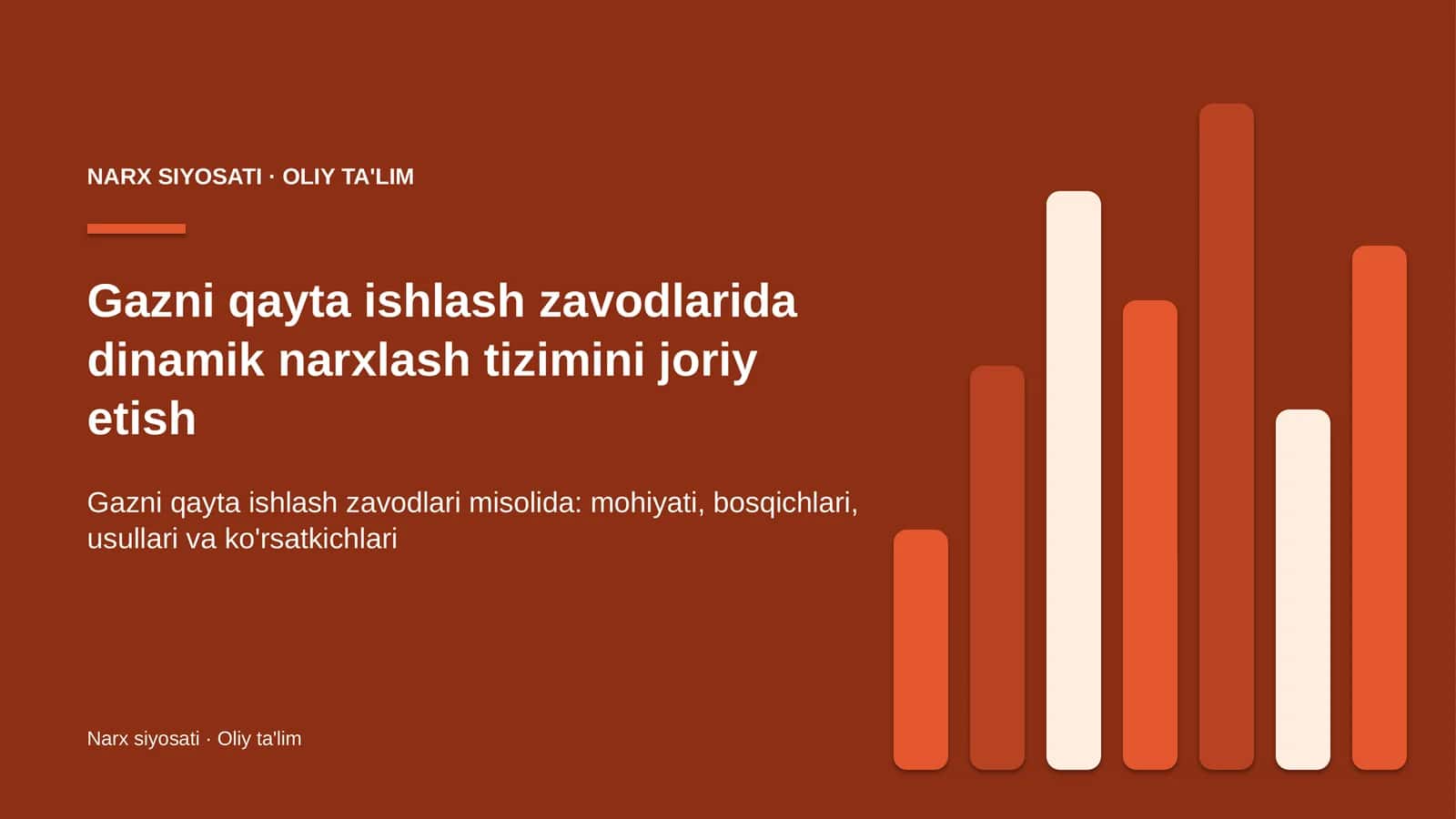 gazni qayta ishlash zavodlarida dinamik narxlash tizimini joriy etish 9236