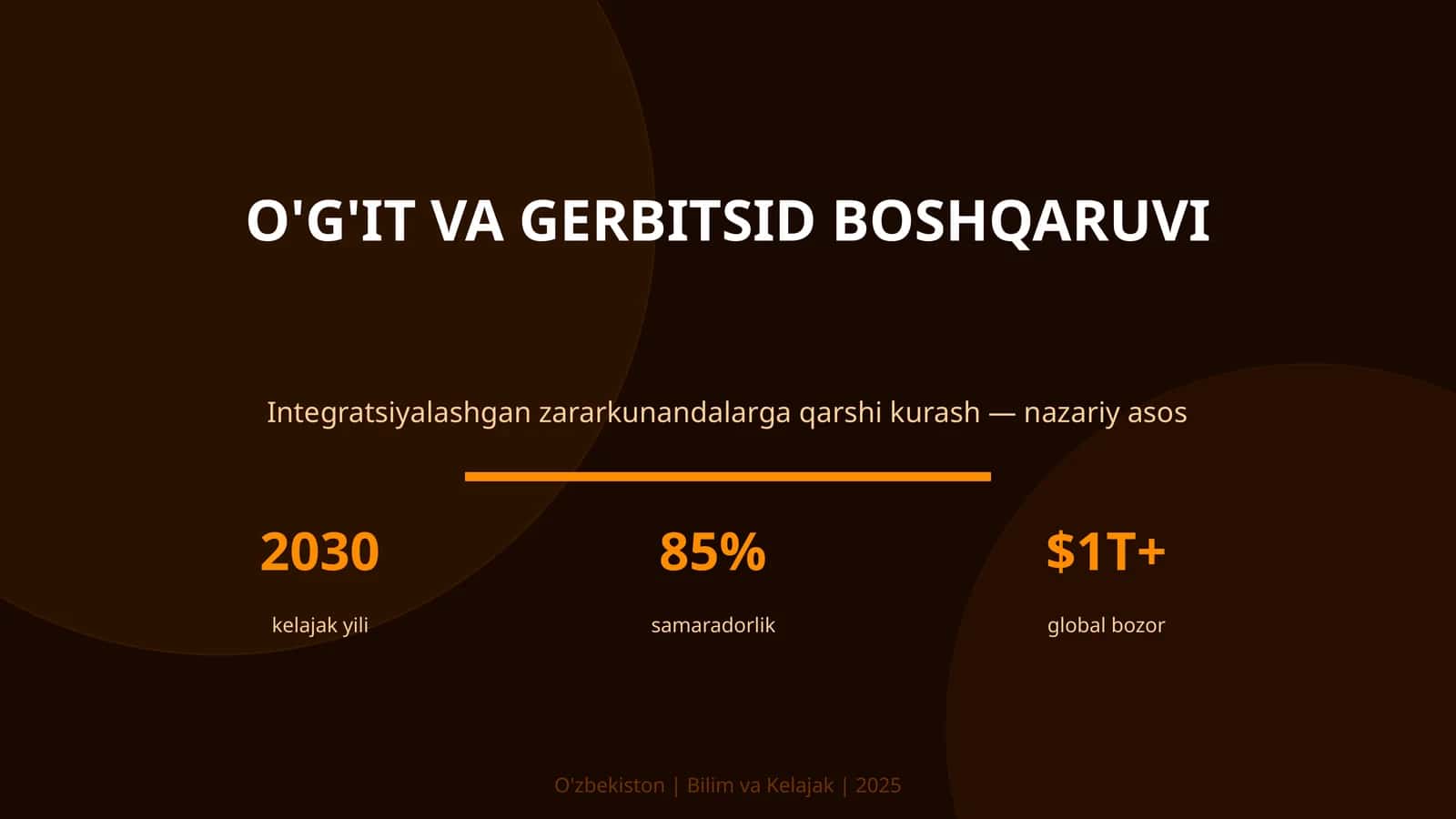 O'G'IT VA GERBITSID BOSHQARUVI
