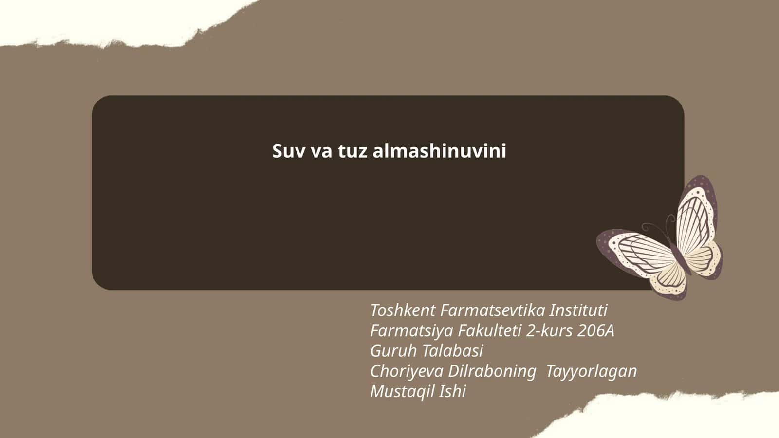 Suv va tuz almashinuvini