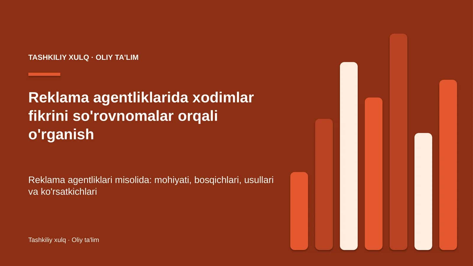 reklama agentliklarida xodimlar fikrini so'rovnomalar orqali o'rganish 4786