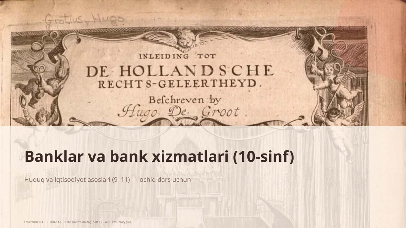 Banklar va bank xizmatlari (10-sinf)
