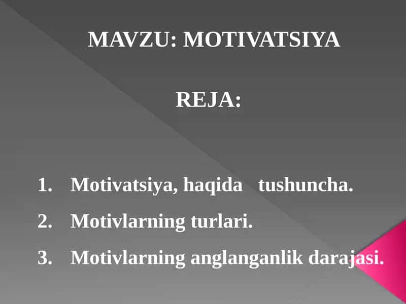 MOTIVATSIYA