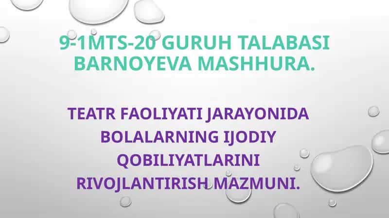 Teatr faoliyati