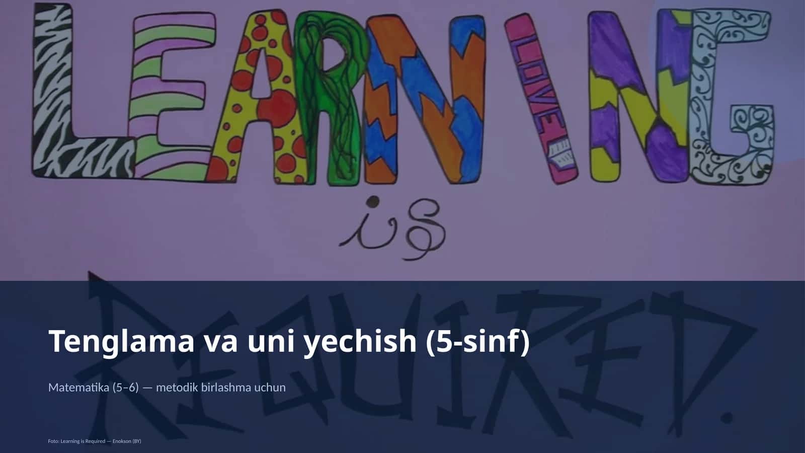 Tenglama va uni yechish (5-sinf)