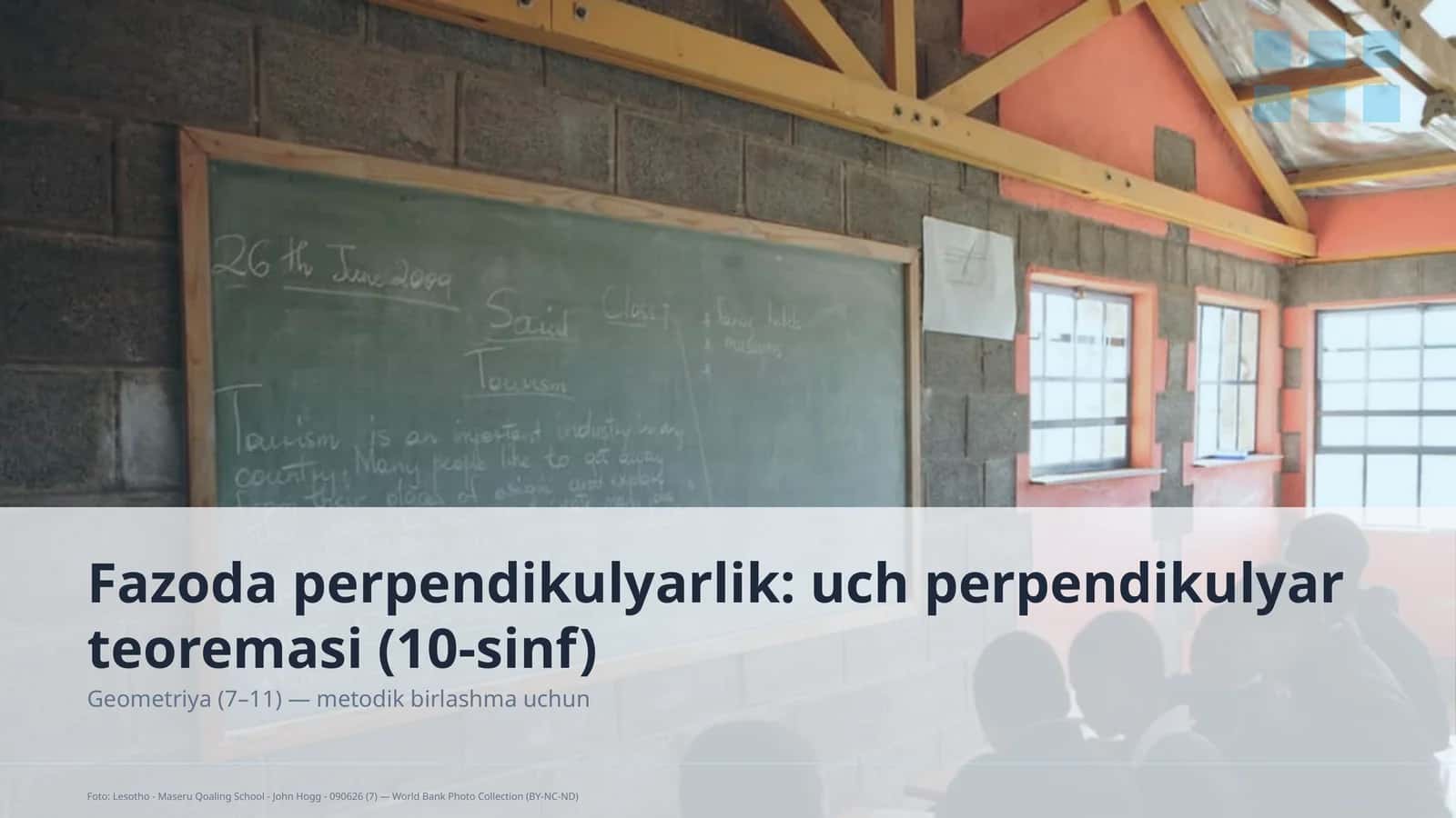 Fazoda perpendikulyarlik: uch perpendikulyar teoremasi (10-sinf)