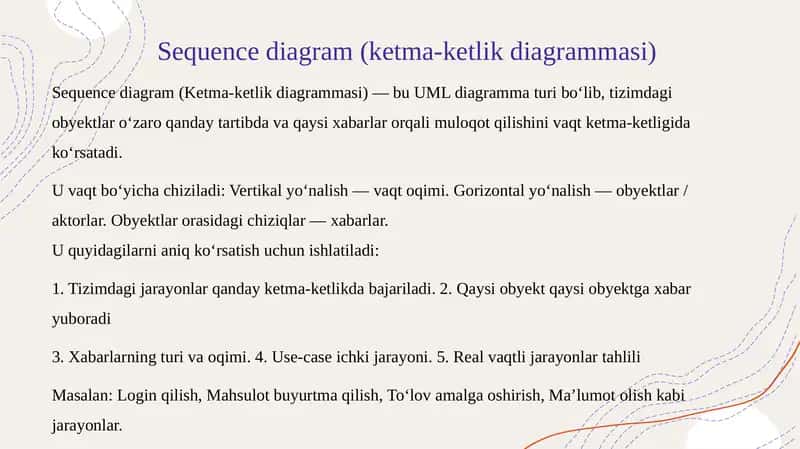 Ketma-ketlikdiagrammasi (Sequence diagram)