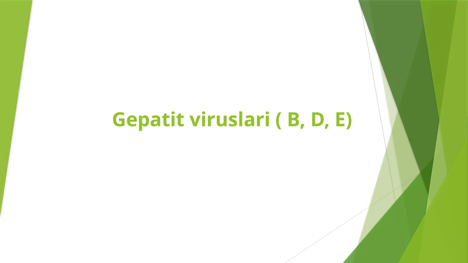 Gepatitviruslari( B,D, E)