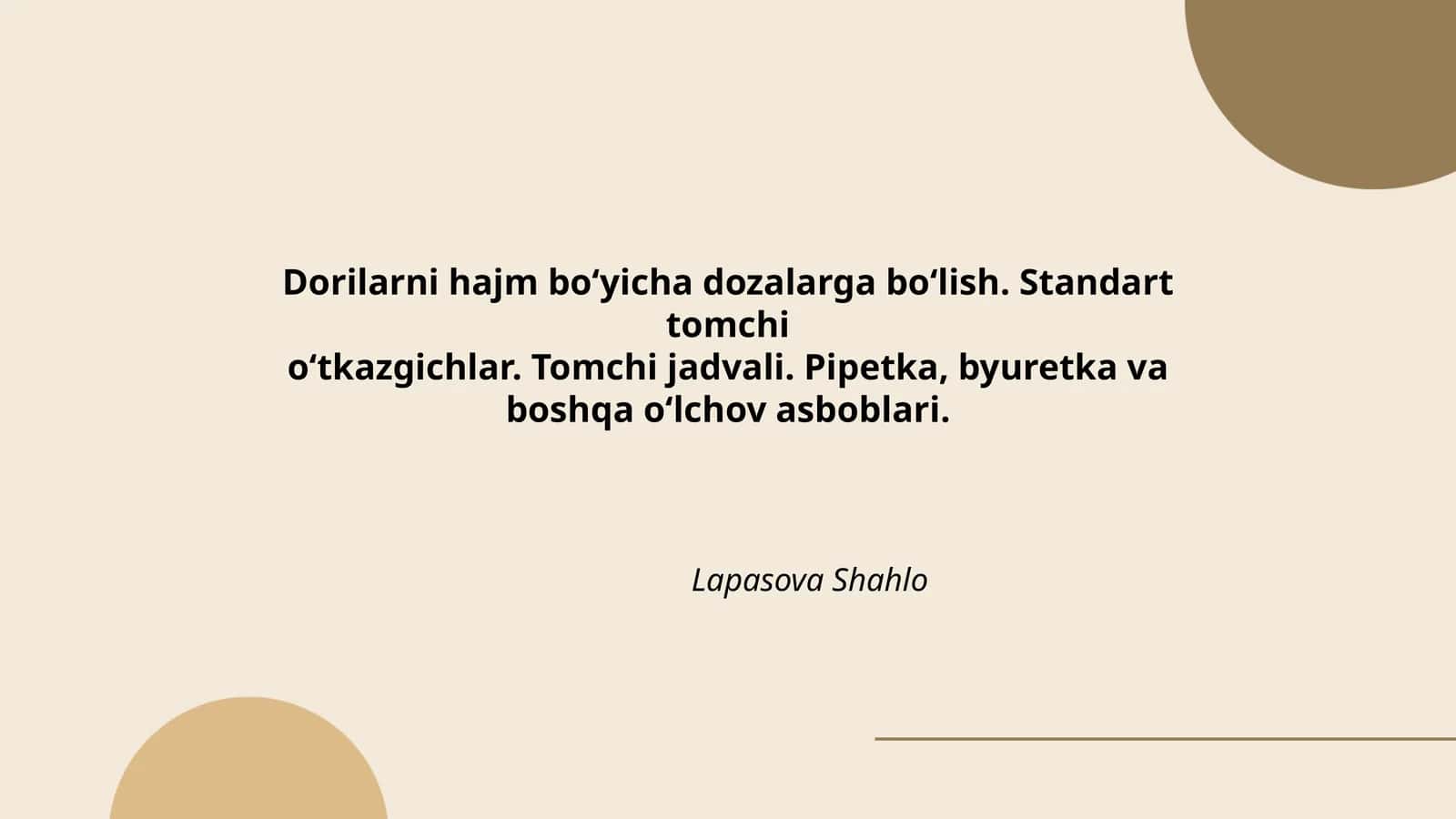 Standart tomchi o‘tkazgichlar