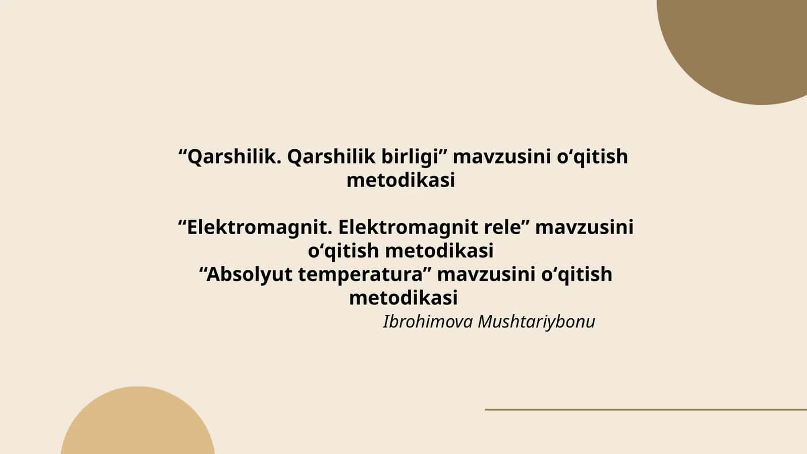 Qarshilik. Qarshilik birligi