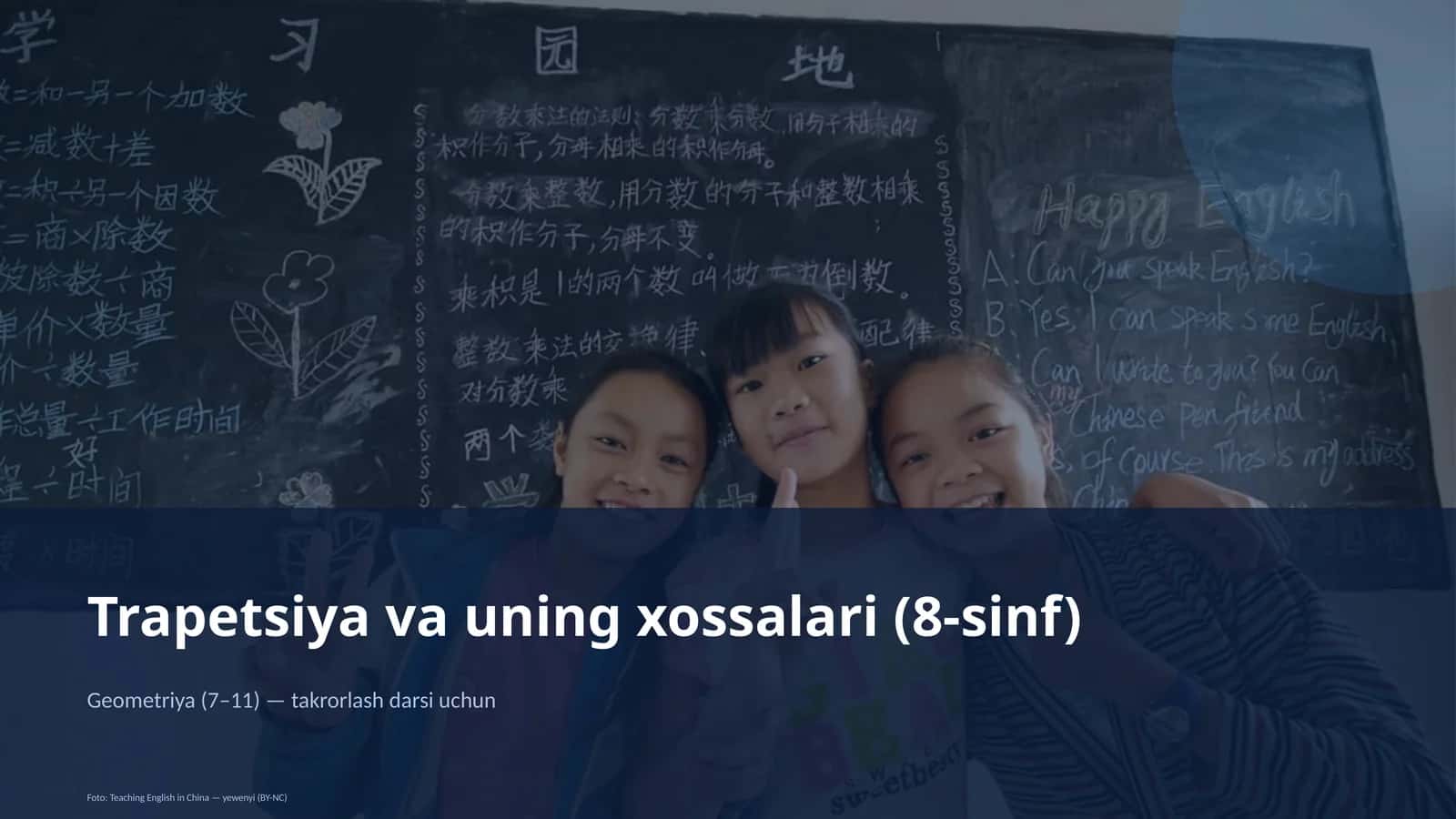 Trapetsiya va uning xossalari (8-sinf)