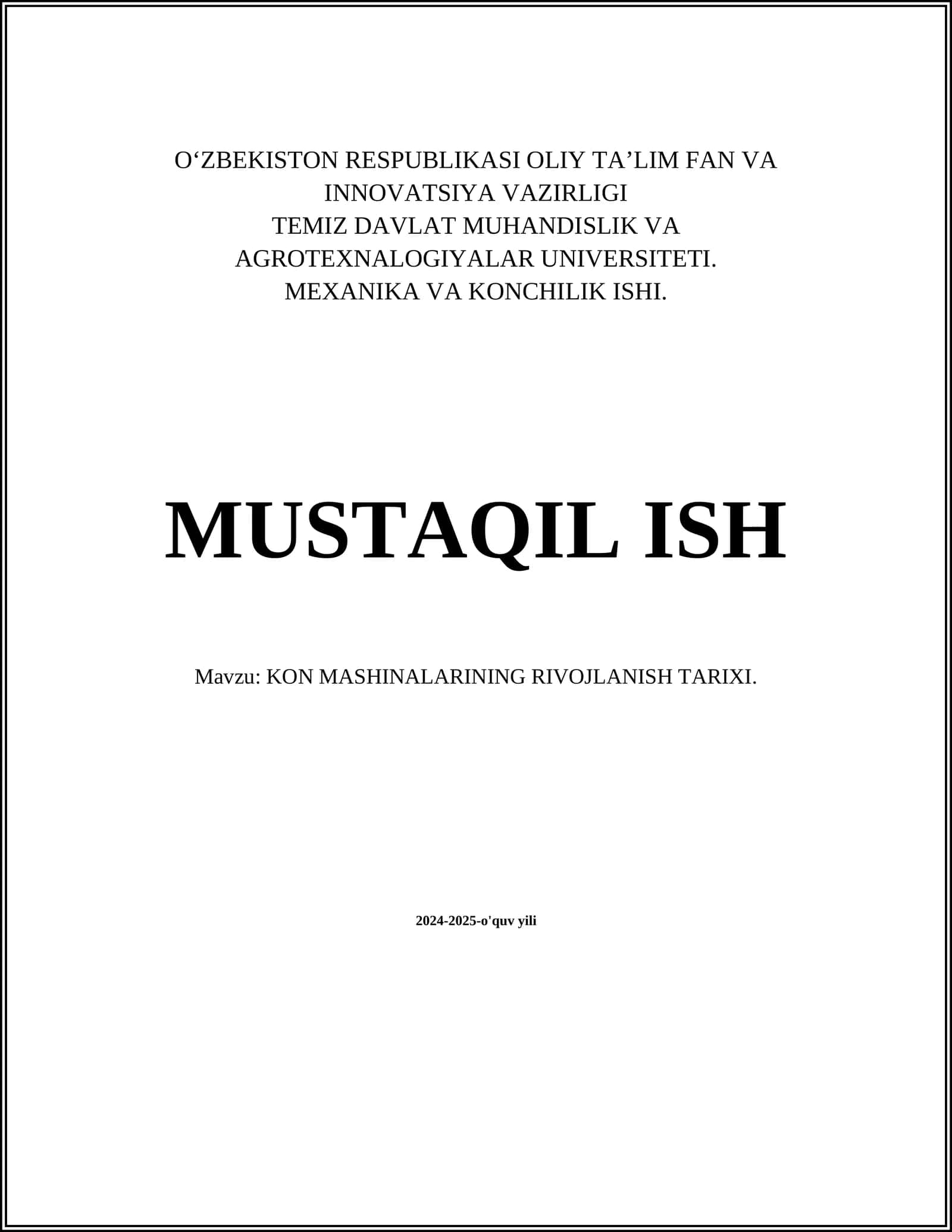 KON MASHINALARINING RIVOJLANISH TARIXI