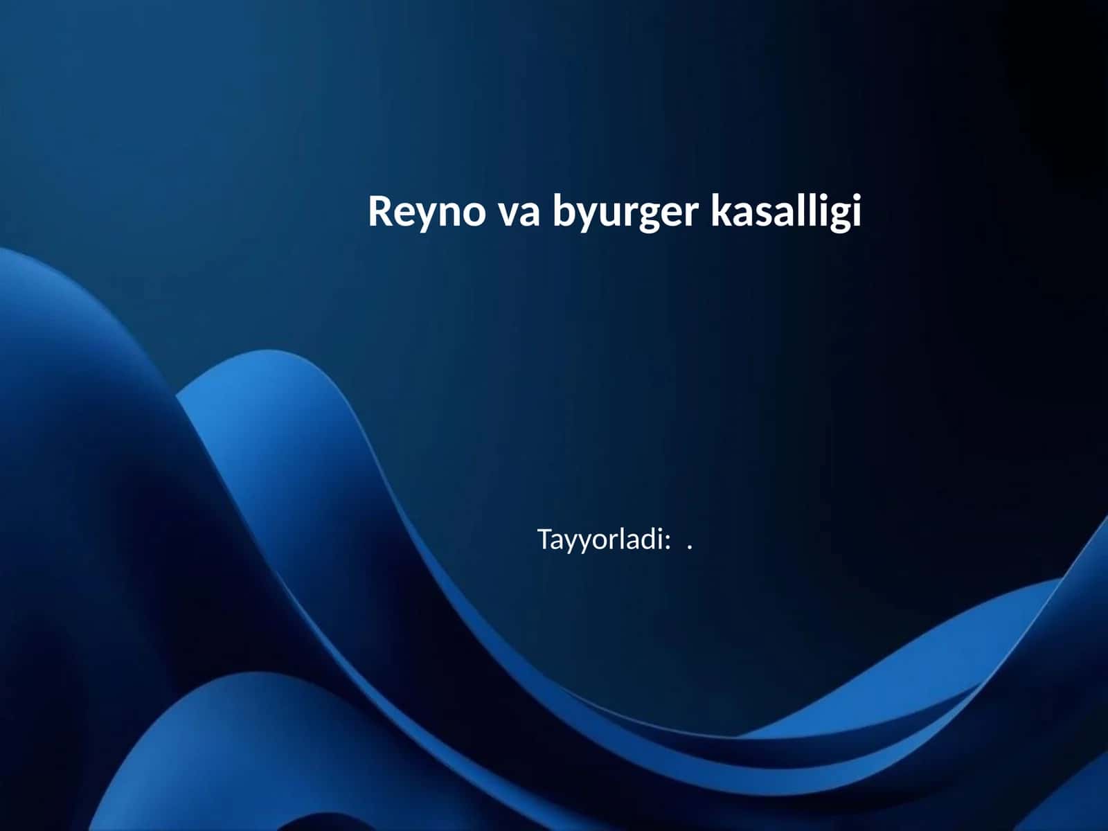 Reyno va byurger kasalligi