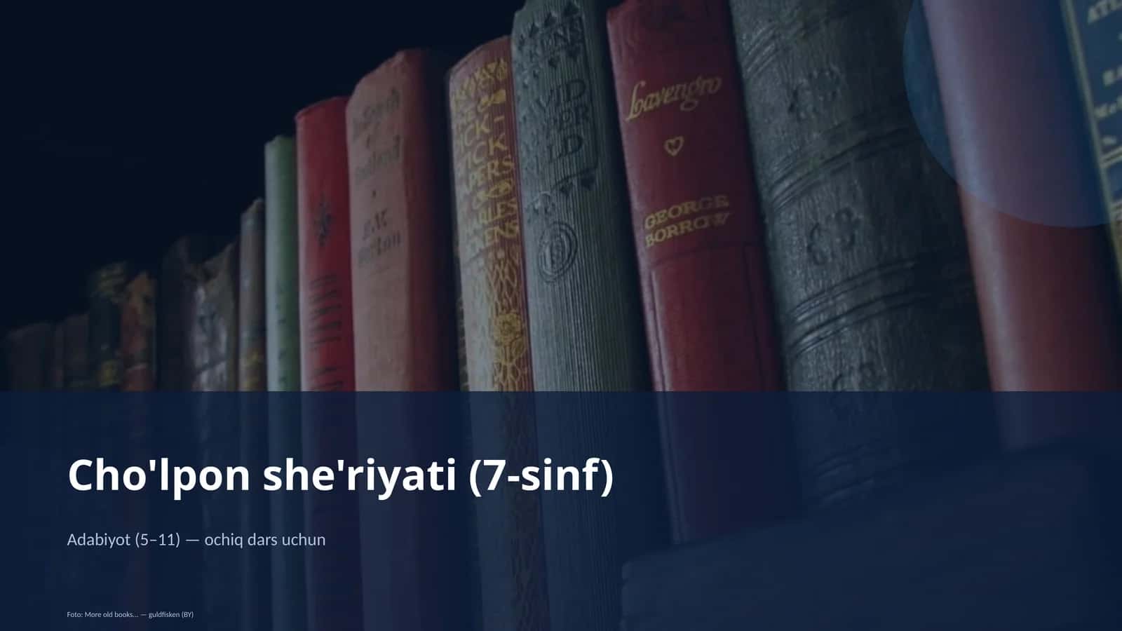 Cho'lpon she'riyati (7-sinf)