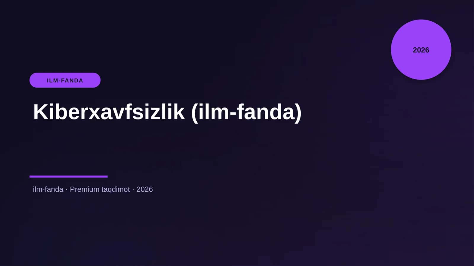 Kiberxavfsizlik (ilm-fanda)