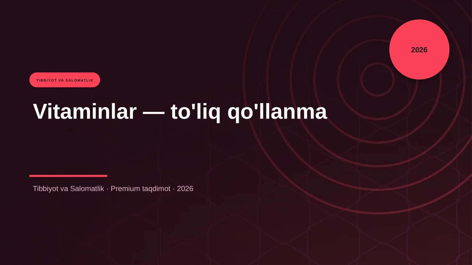 Vitaminlar — to'liq qo'llanma