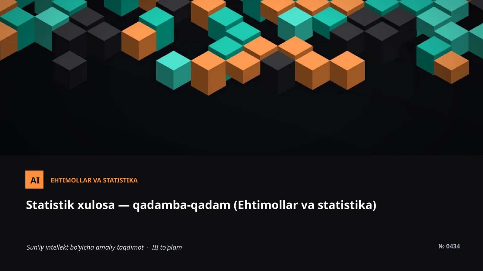 Ehtimollar va Statistika