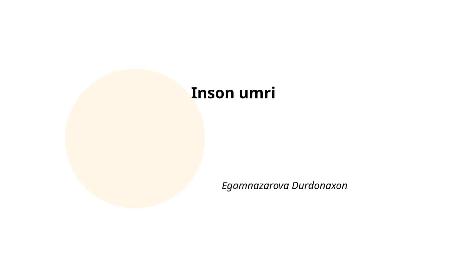Inson umri