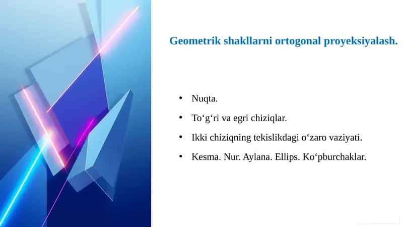 Ortogonal proyeksiyalash