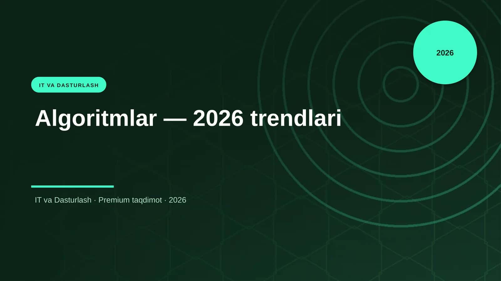 Algoritmlar — 2026 trendlari