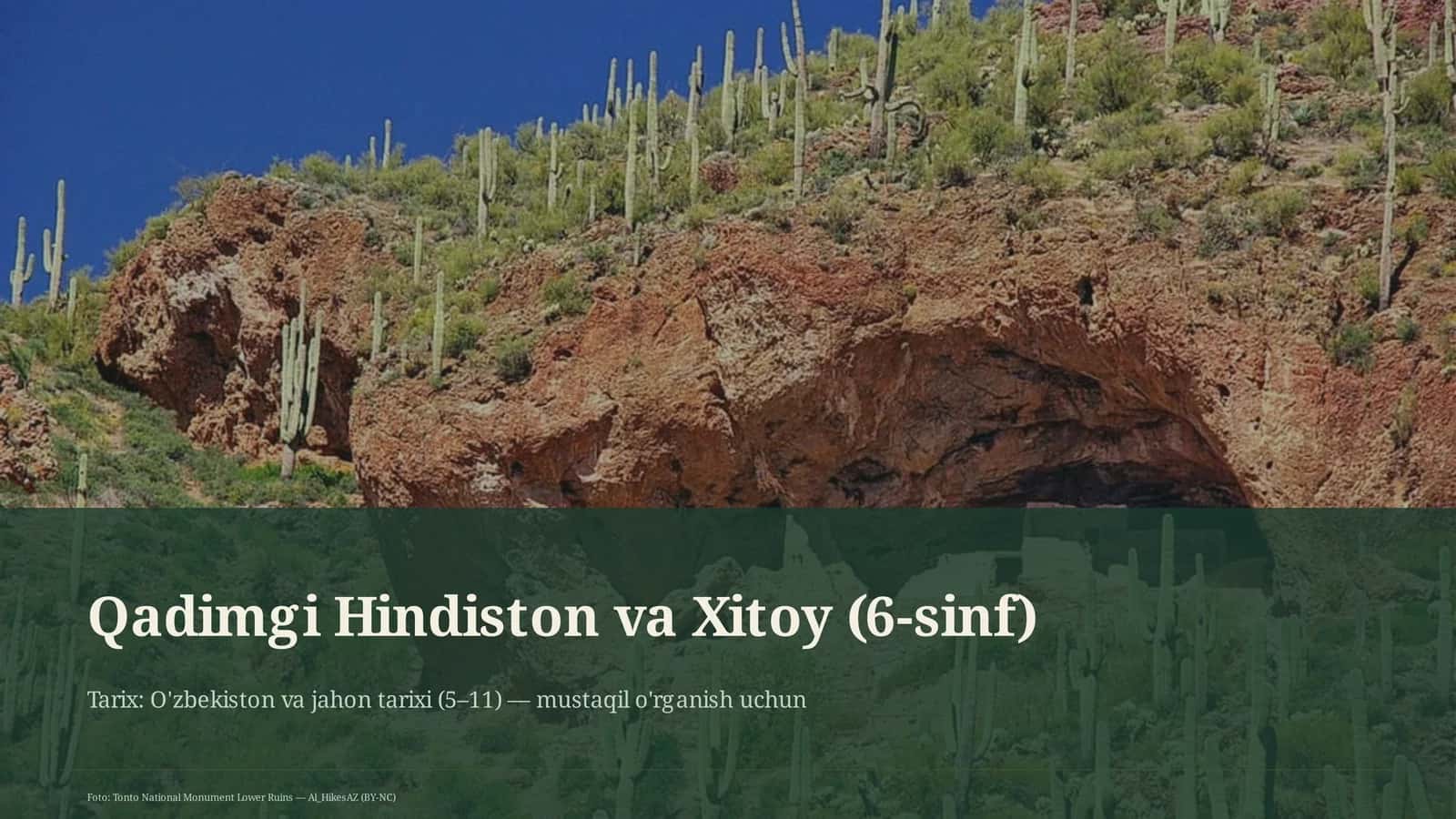 Qadimgi Hindiston va Xitoy (6-sinf)