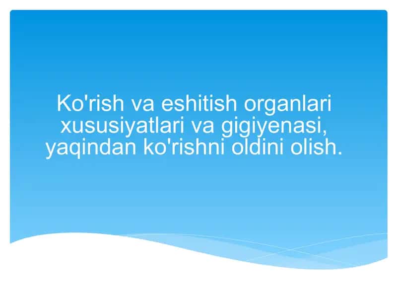 Ko’rish analizatori