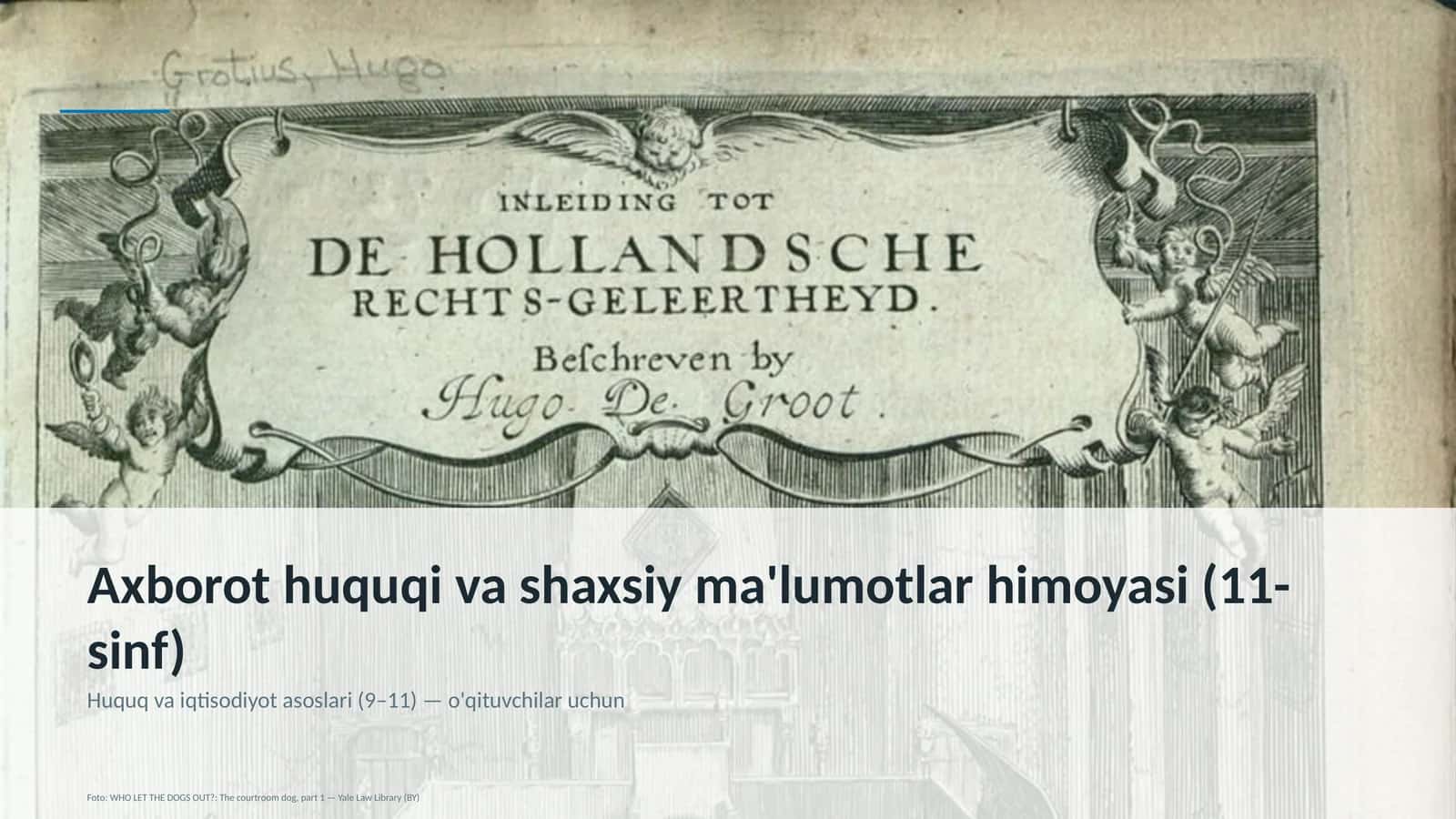 Huquq va iqtisodiyot asoslari (9–11) — o'qituvchilar uchun