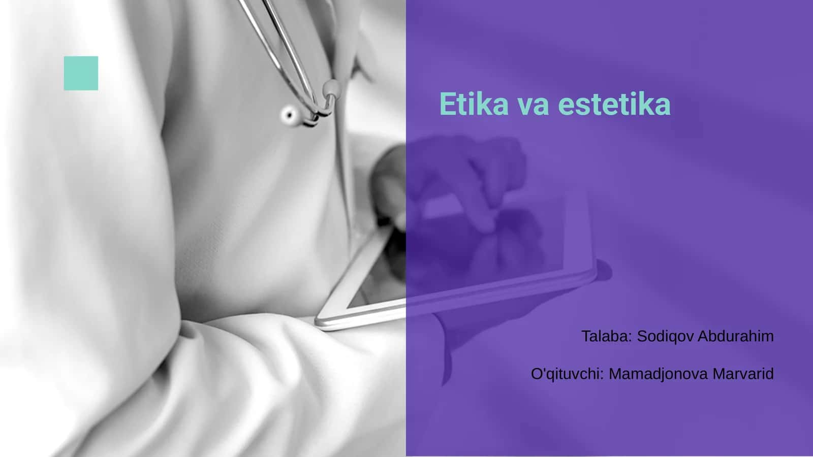 Etika va estetika