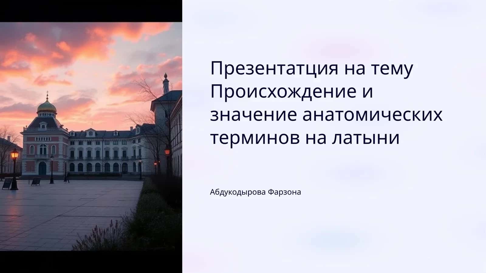 Происхождение и значение анатомических терминов на латыни